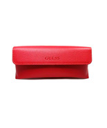 GUESS Red Faux Leather Eyeglass Sunglass Semi Hard Case EUC - €8,44 EUR