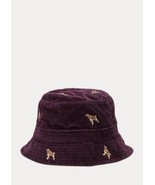 Polo Ralph Lauren Dog-Embroidered Corduroy Bucket Hats L/XL purple - £63.14 GBP