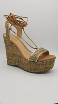 Schutz aveline wedge sandal in Brown - size 10 - $101.97