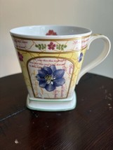 Flora Sutherland Coffee Cup Bone China Sunflower Flowers England 12 oz  - $11.65