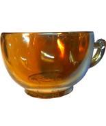 Floral daisy Peach / Amber Depression Glass Teacup - £10.16 GBP