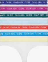 CALVIN KLEIN CK ONE Womens Thong Underwear 7 Pack Assorted Size XS $55 -... - £21.22 GBP