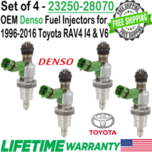Genuine Denso x4 Fuel Injectors For 1996-2016 Toyota Rav4 I4 &amp; V6 #23250-28070 - £77.57 GBP