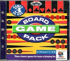 Board Game Pack 3 Games In One. Brand New Old Stock For Win 95. Free Shipping - £7.40 GBP