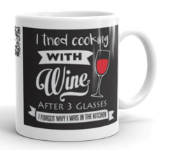 I Tried Cooking With Wine White Glossy Coffee Mug - £11.67 GBP+