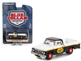 1964 Dodge D-100 Pickup Truck White and Black with Stripes &quot;Pennzoil&quot; &quot;Blue C... - £12.59 GBP