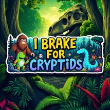 I Brake For Cryptids Vinyl Decal | Cryptids | Funny Decal Window Sticker... - $3.95+
