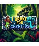 I Brake For Cryptids Vinyl Decal | Cryptids | Funny Decal Window Sticker... - $3.95+