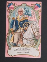 Washington Taking Command of American Army Patriotic Gold Embossed Postcard 1908 - £6.37 GBP