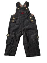JoJo Maman Bebe Baby Boys Navy Corduroy Overalls Plaid Lining 6-12 Months - €14,94 EUR