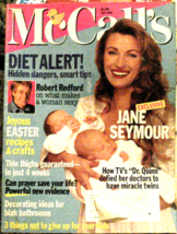McCALL&#39;S Magazine April 1996 Jane Seymour Twins Robert Redford Celebrity Issue ✿ - £7.85 GBP