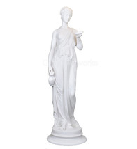 Hebe Goddess of Youth Female Greek Roman Statue Sculpture Cast Marble - $373.07