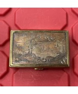 Clover Musical Powder Compact Japanese Building Scene Not Working Vintag... - $61.70 CAD