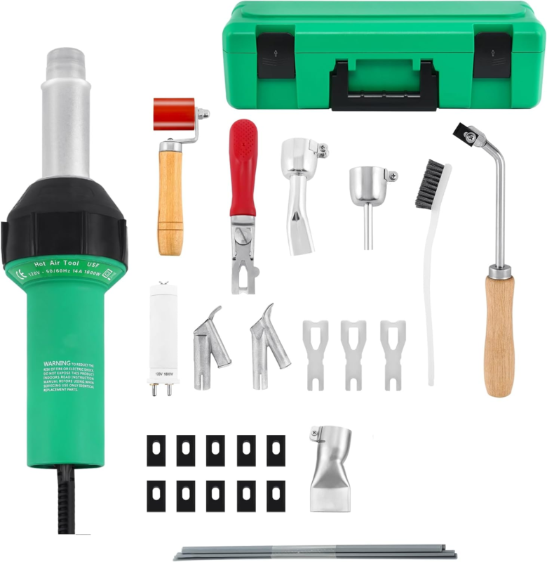 1600W Hot Air Plastic Welder Roofing Welding Complete Kit 110V, Handheld... - $247.83