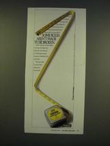 1990 Stanley Powerlock tape rule Ad - Some rules aren&#39;t made to be broken - £14.45 GBP