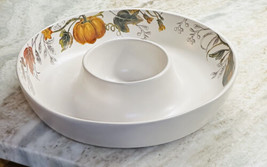 Bee &amp; Willow Ceramic Thanksgiving Autumn Fall Chips &amp; Dip Serving Party ... - £71.29 GBP