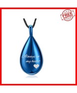 Stainless Steel Keepsake Ashes Necklace - Personalized Memorial Pendant ... - $513.77 MXN