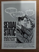 All Bookstores 1987 Vintage Print Ad Book By Psychologist Sexual Static  - $8.90