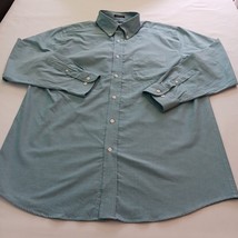 Saddlebred Shirt Men’s 17 34/35 Gray Easy Care Oxford Long Sleeve Button Up - $13.16