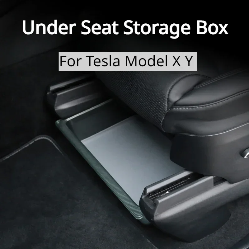 Underseat Storage Box for Tesla Model X Y Drawer Storage Box Push Pull - £39.47 GBP+