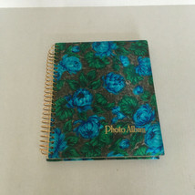 Vintage floral pattern satin fabric cover photo picture album scrapbook  - $19.75