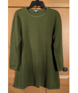 Cos Green Bobble Knit Longline Jumper Tunic Sweater Pullover Capsule Wom... - £22.71 GBP