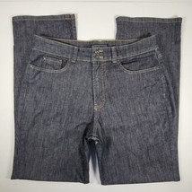 Nine West Jeans Womens 14 High Rise Bootcut Stretch Dark Wash Blue Flap Pocket - £14.91 GBP