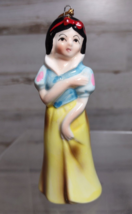 Vintage Disney Snow White Painted Porcelain Christmas Ornament Japan *DAMAGE* - £4.69 GBP
