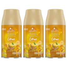 3 Glade Sparkling Citrus Sunrise Automatic Spray Refill Lemon Cardamon &amp; Ginger - £31.45 GBP