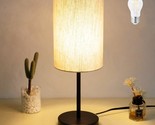 Small Table Lamp For Bedroom, Bedside Lamps For Nightstand With Wire Swi... - $25.99