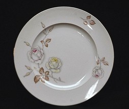 Old Vintage Sweetheart Rose Johann Haviland Salad Plate Pink Yellow Rose Germany - $14.84