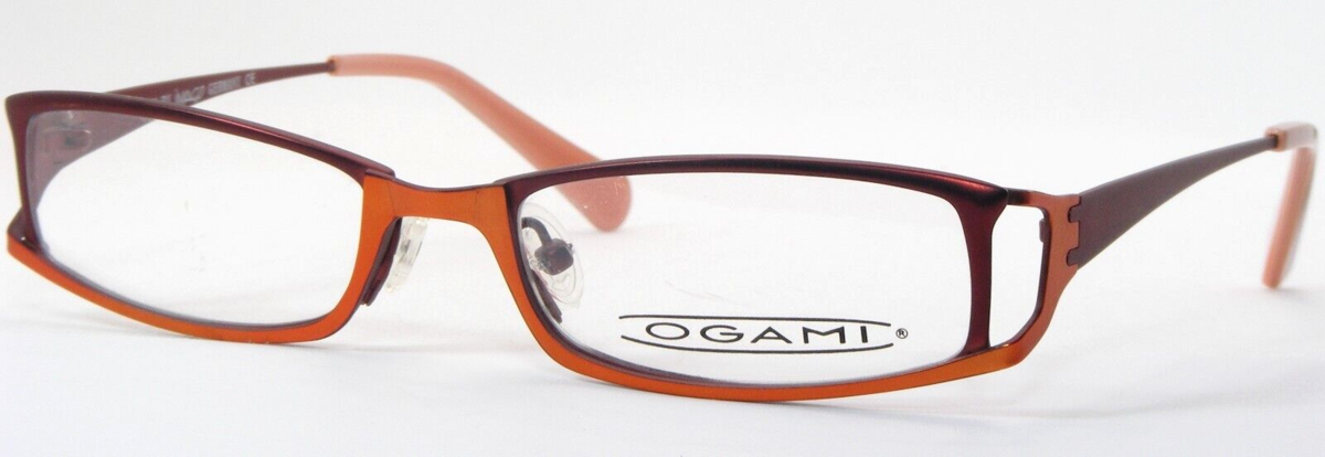 OGAMI by iMAGO KASHIWA 3 BURGUNDY ORANGE EYEGLASSES GLASSES 35-18-135mm ... - $67.68