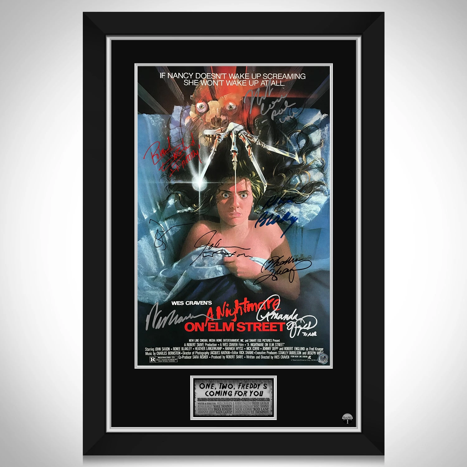 A Nightmare On Elm Street Mini Poster Limited Signature Edition Custom Frame - $309.73