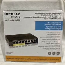 NETGEAR GS108PE ProSafe Plus 8 Port Gigabit Ethernet Switch With 4 Port PoE - $79.94