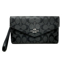 NWT Coach Travel Envelope Wallet In Signature Canvas - £113.47 GBP