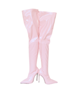 LE SILLA Pink Patent Leather EVA THIGH HIGH Boots Stiletto Heel 120mm Sz 39 - £560.47 GBP