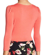 love, FiRE Juniors Surplice Three Quarter Sleeve Top Size Medium, Spiced Coral - £17.65 GBP