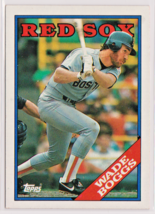 Wad e Boggs Boston Red Sox Third Base 1988 Topps Card # 200 Near Mint HOF - $1.43