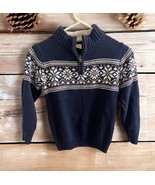 Gymboree Fair Isle Cardigan Knit sweater size M(7-8) Youth Navy blue whi... - £13.97 GBP