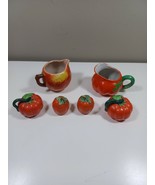 2 tomato pitchers and 2 sets of tomato salt and pepper shakers vintage - £11.67 GBP