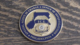 ICE Immigration Enforcement SAC Special Agent Charge Philadelphi  Challenge Coin - £25.89 GBP