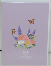 Lovepop LP2075 Flower Basket Pop Up Card Purple White Envelope Cellophane Wrap image 1