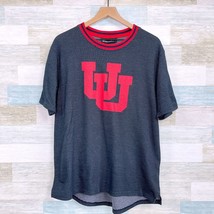 Utah Utes Logo Ringer Tee Black Red Under Armour College Football Mens Large - $34.64