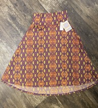 LuLaRoe Azure Skirt Blue Orange Yellow Geometric Print Size Small NWT - £10.96 GBP