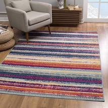 2&#39; X 10&#39; Multicolor Irregular Stripe Boho Runner Rug - $1,754.90 MXN