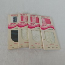 Lot Of 4 Vintage Seam Tape Stretch Lace Talon White Black 3 Yards Ea New Sealed - £7.62 GBP