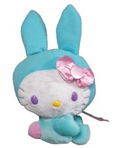 Hello Kitty Easter Mint Bunny Blue 6 Inch 2013 Jakks Heart Pink Bow Plush Nwt - £10.73 GBP