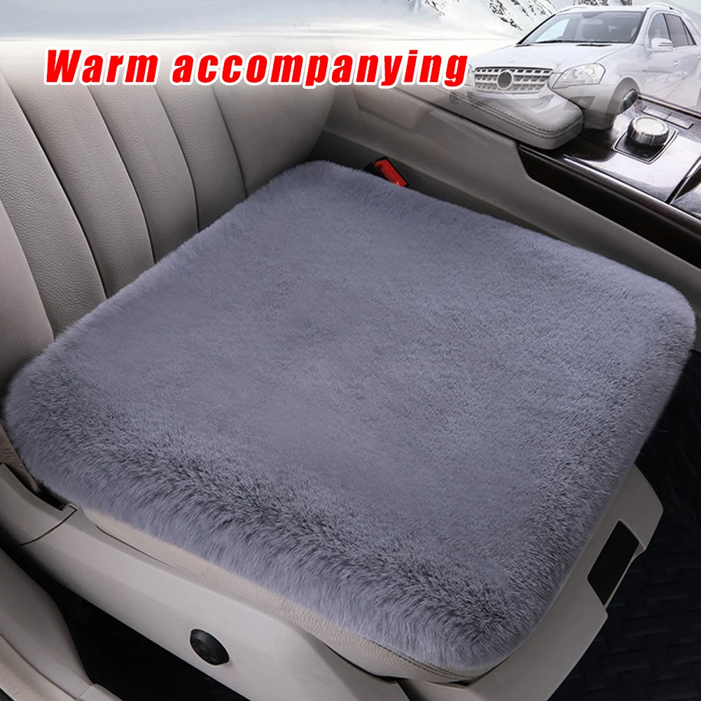 Fluffy Plush Car Seat Cushion Pad Breathable Universal Seat Cover Winter... - $13.58+