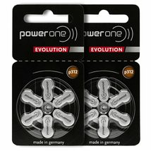 PowerOne Evolution Size 312 Hearing Aid Batteries - 1.45V Zinc Air with Improved - $7.99+