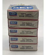 SKF 6008-2RS1/C3 Deep Groove Ball Bearing, Bore 40mm Width 15mm Lot of 5 - $149.08 CAD